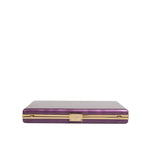 Dolce & Gabbana Purple Leather Clutch Evening Crossbody Bag