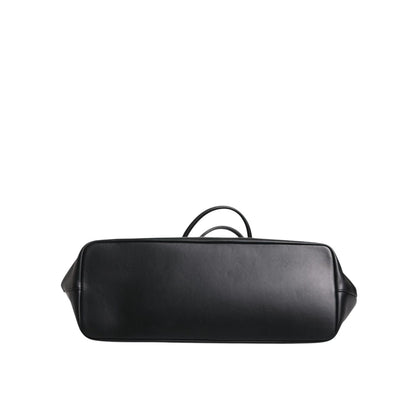 Dolce & Gabbana Black Crystal Leather Shopping Women Tote Bag