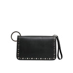 Dolce & Gabbana Black Small Leather Studded Shoulder Crossbody Bag