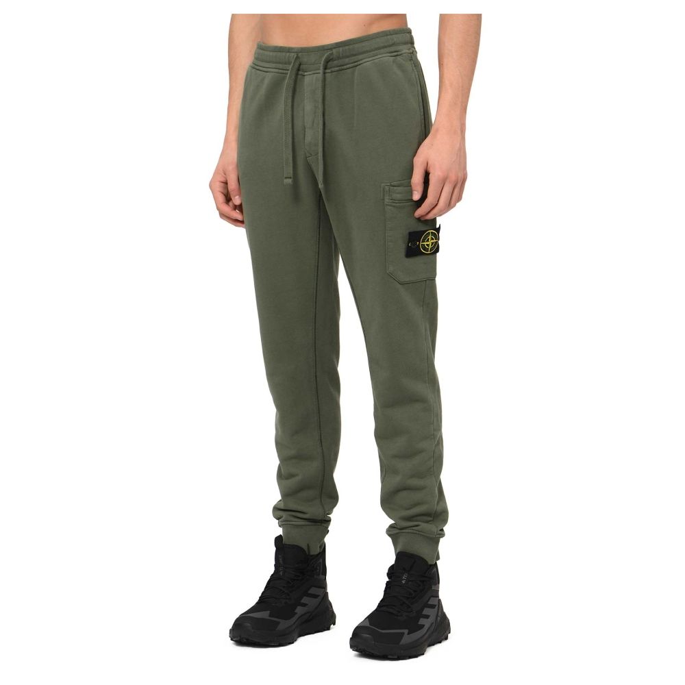Stone Island Green Cotton Men's Tracksuit Pant