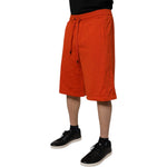 Dolce & Gabbana Red Cotton Blend Mid Waist Men Bermuda Shorts