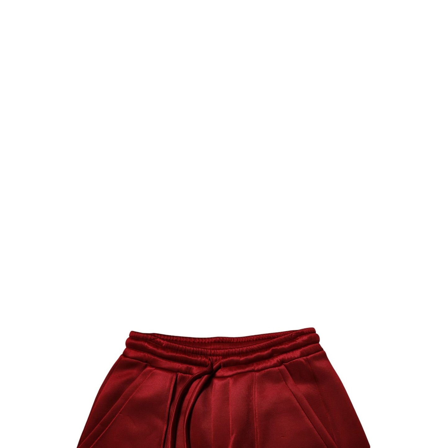 Dolce & Gabbana Maroon Viscose Nylon Mid Waist Bermuda Shorts