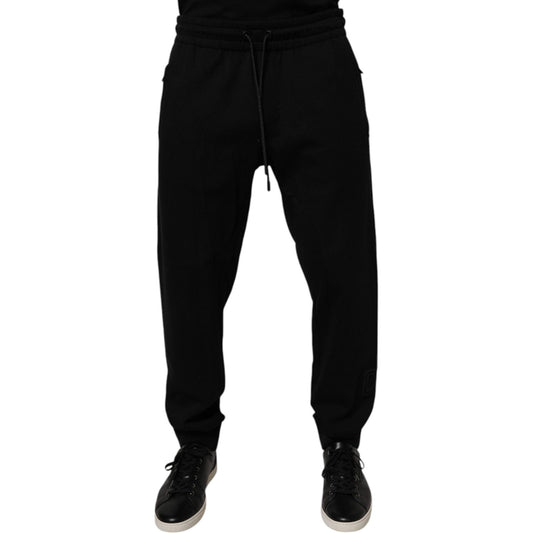 Dolce & Gabbana Black Cotton Jogger Jogging Pants