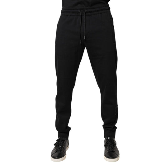Dolce & Gabbana Black Cotton Jogger Jogging Pants PAN76017-46