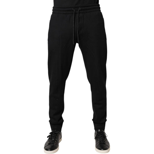 Dolce & Gabbana Black Cotton Jogger Jogging Pants