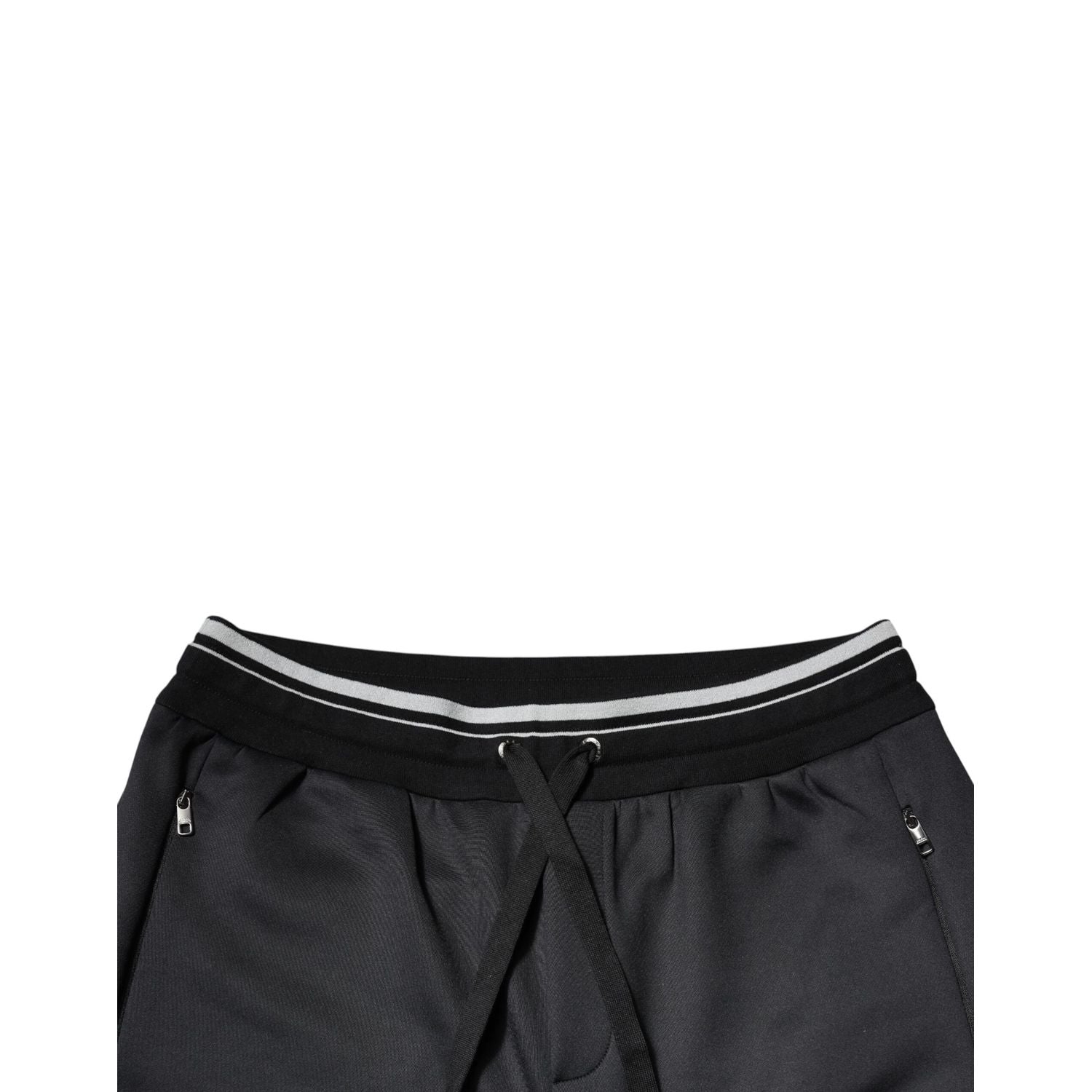 Dolce & Gabbana Black Polyester Logo Jogger Pants