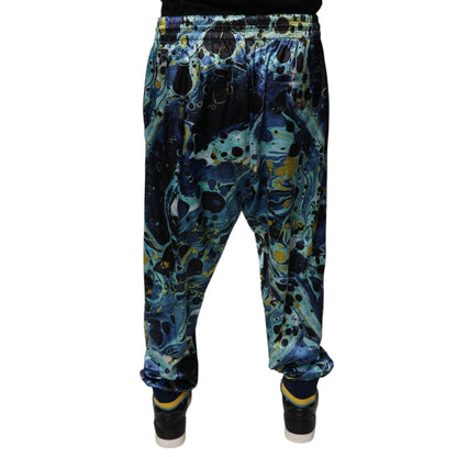 Dolce & Gabbana Multicolor Marble Print Jogger Men Sweatpants Pants