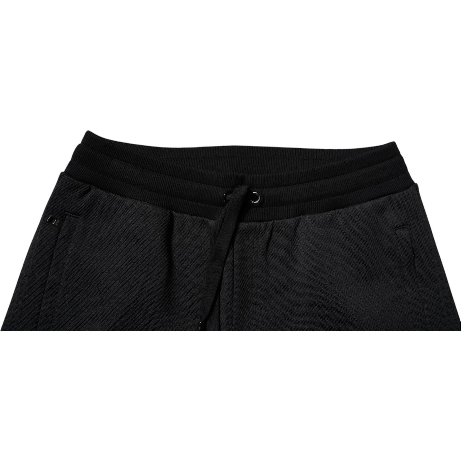 Dolce & Gabbana Black Polyester Men Jogger Sweatpants Pants