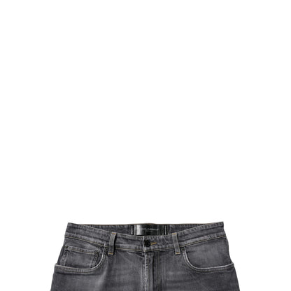Dolce & Gabbana Dark Gray Washed Cotton Skinny Men Denim Jeans