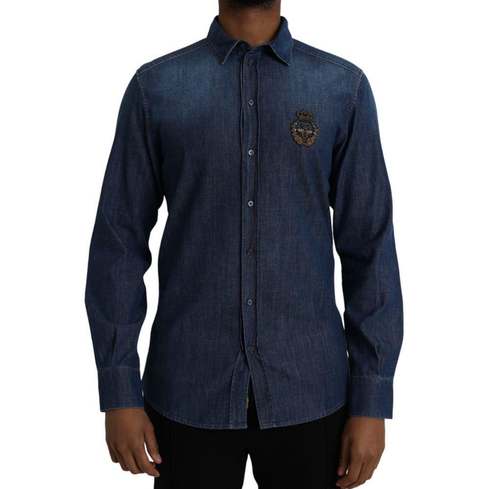 Dolce & Gabbana Blue Cotton Shirt