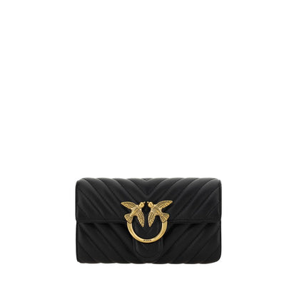 PINKO Black Calf Leather Bos Taurus Wallet