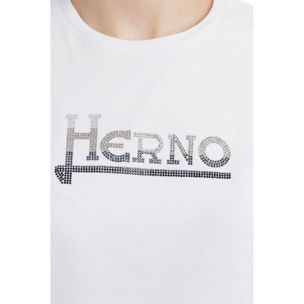 Herno White Cotton Tops & T-Shirt HE-14899-IT52 | XXL