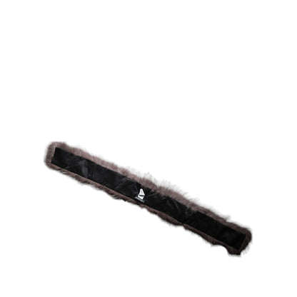 Dolce & Gabbana Gray Fox Fur Neck Wrap Warmer Winter Scarf