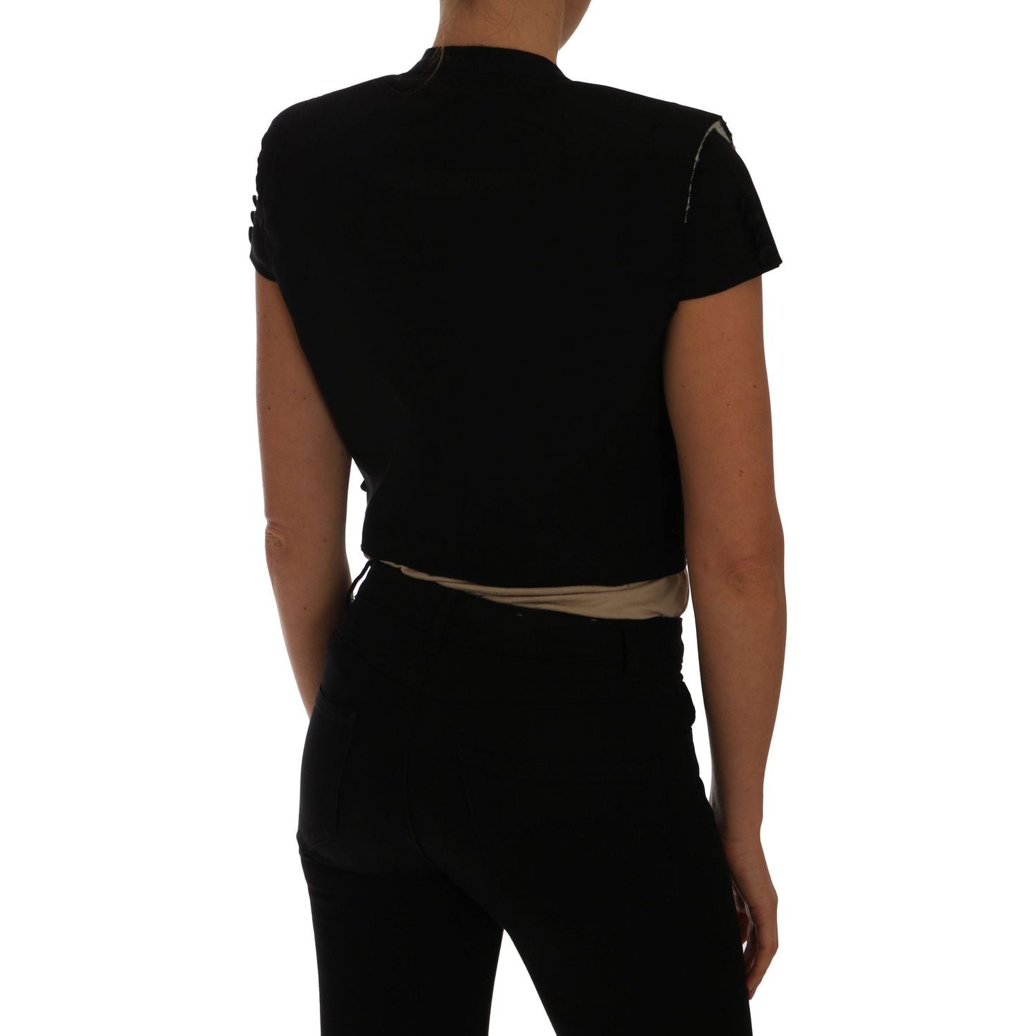 时尚黑色短款西装外套