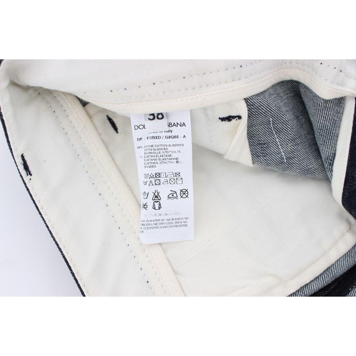 时尚圆点七分牛仔裤