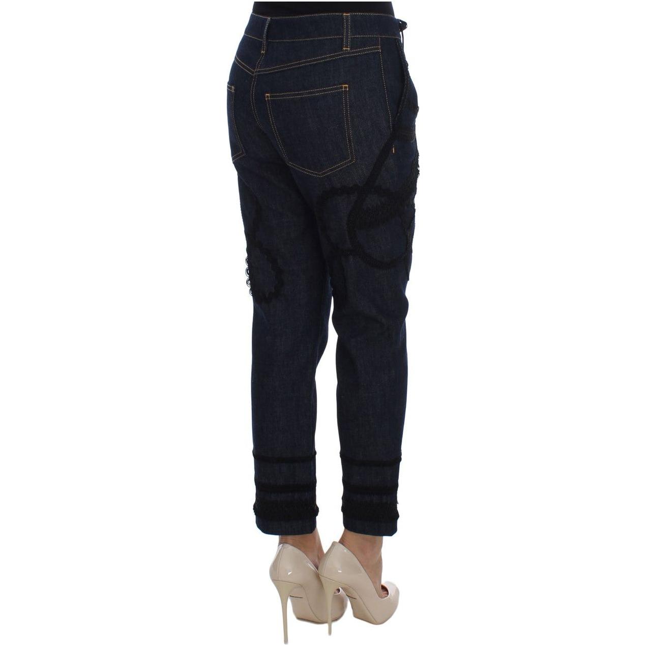 Dolce & Gabbana Blue Denim Cotton CAPRI Torero Jeans