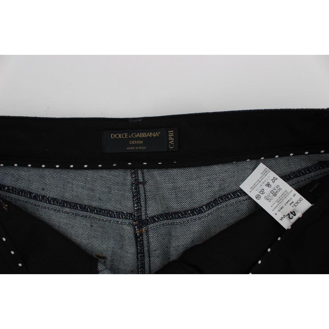 刺绣卡普里牛仔裤，尽显优雅气质