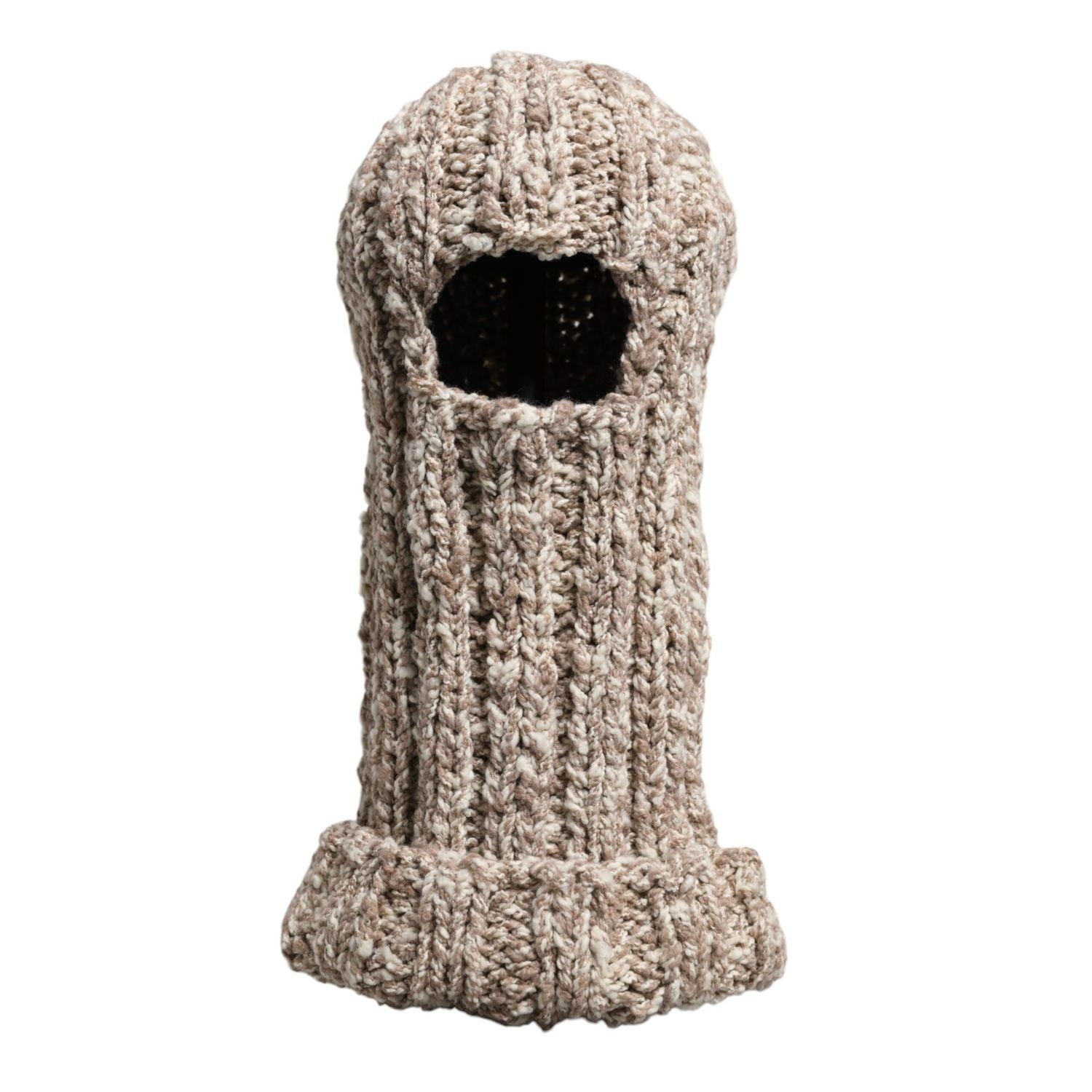 Dolce & Gabbana Beige Wool Knitted Ski Mask Balaclava Hat