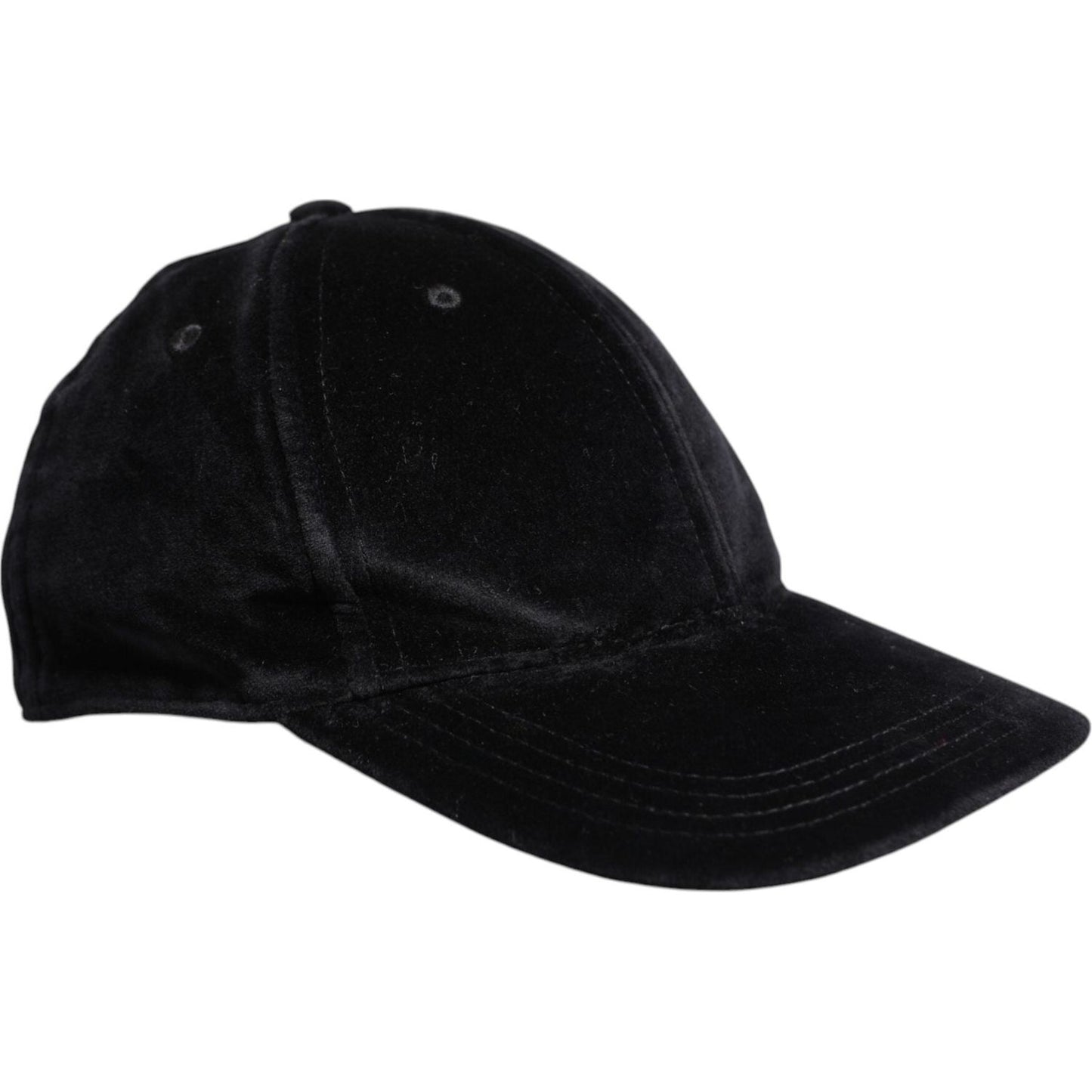 Dolce & Gabbana Black Cotton 6 Panels Baseball Cap