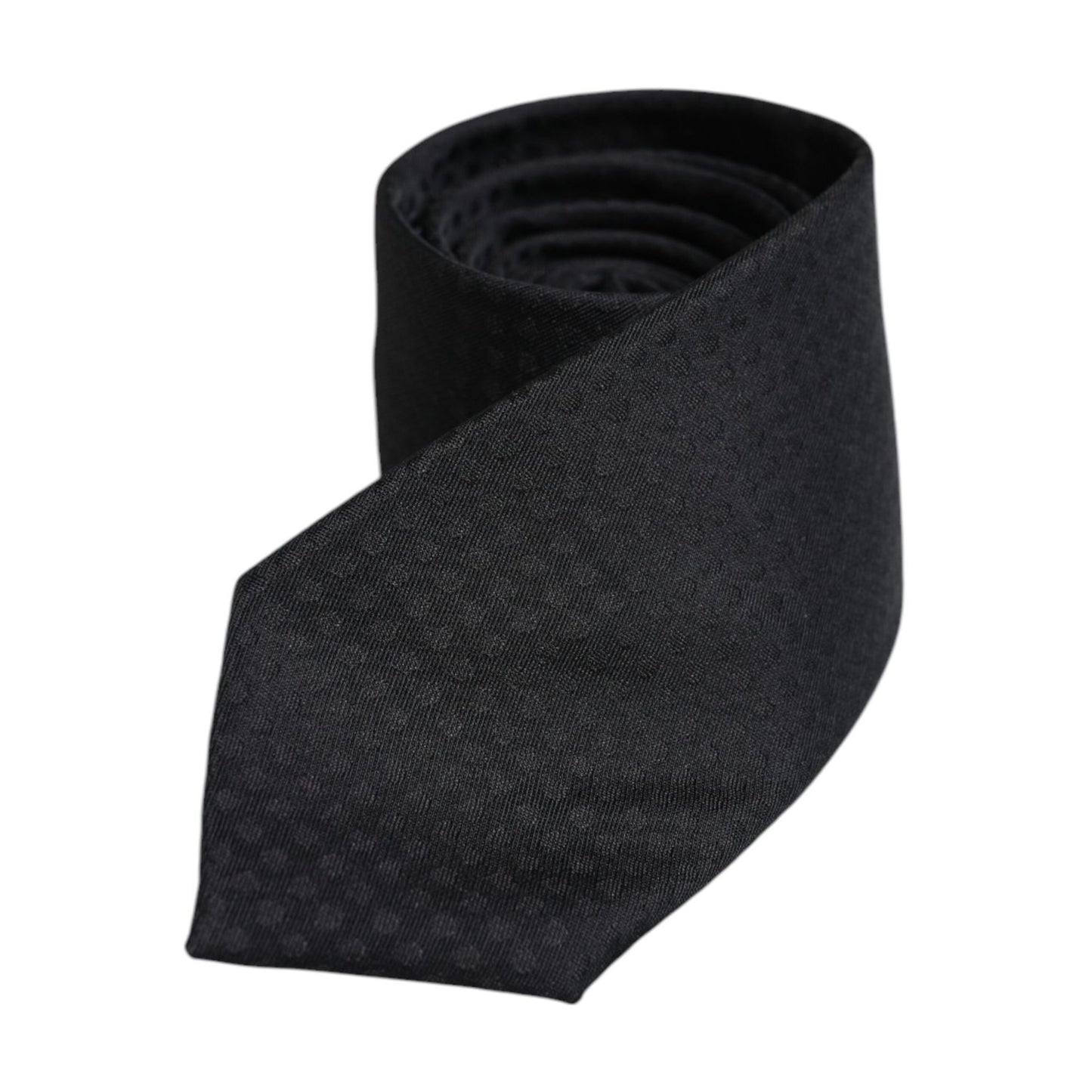Dolce & Gabbana Black Circles Silk Adjustable Necktie Tie