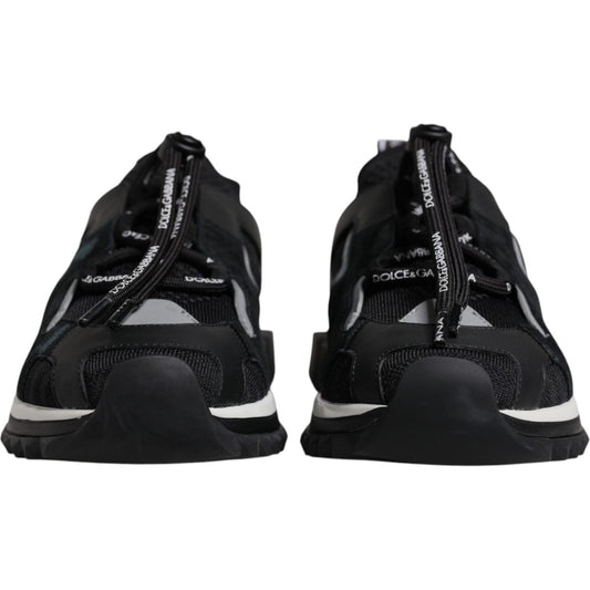 Dolce & Gabbana Black Mesh Sorrento Trekking Sneakers Shoes