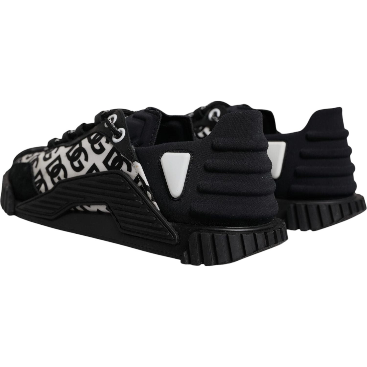 Dolce & Gabbana Black Logo Lace Up Low Top NS1 Sneakers Shoes