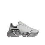 Dolce & Gabbana White Silver Daymaster Low Top Sneaker Shoes