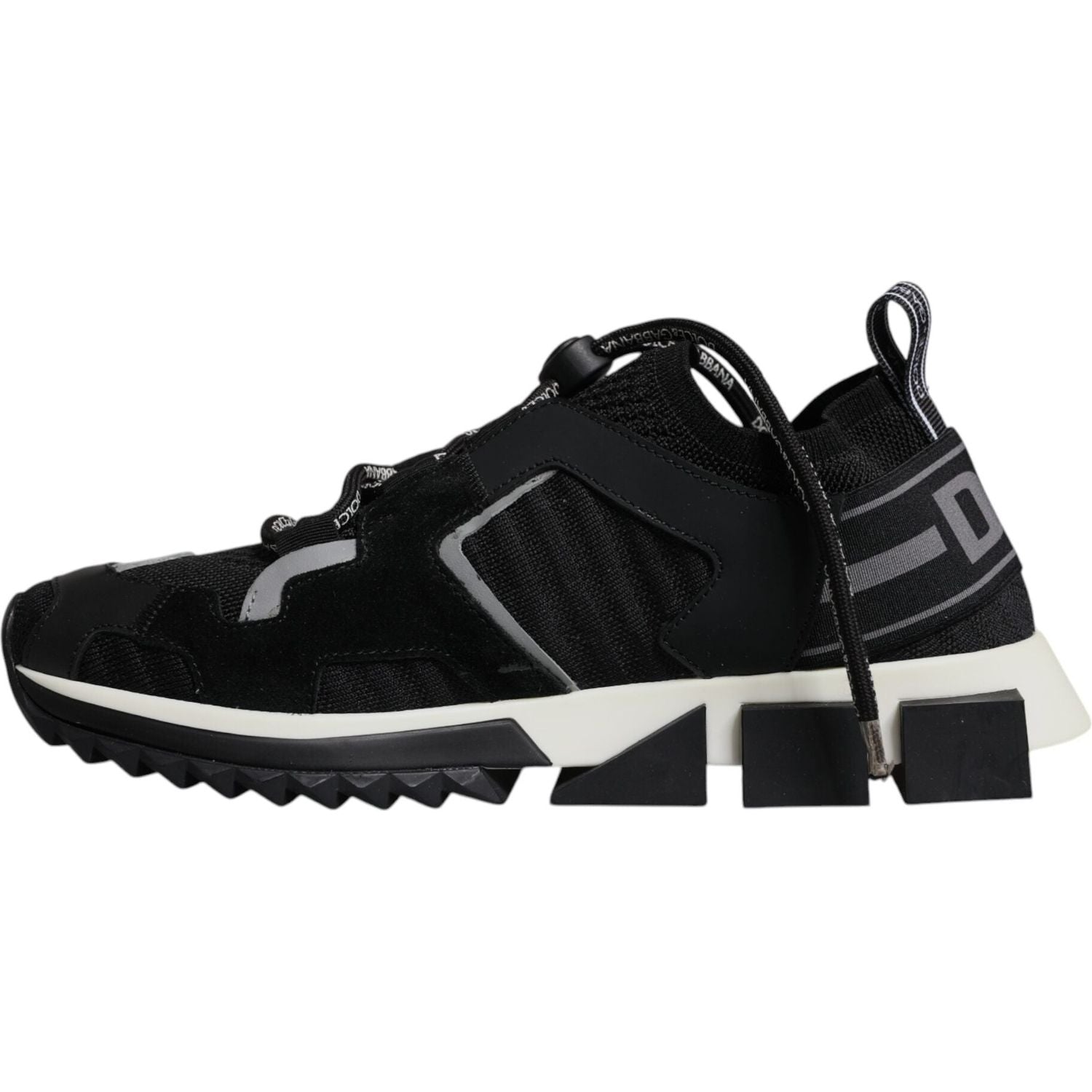 Dolce & Gabbana Black Mesh Sorrento Trekking Sneakers Shoes