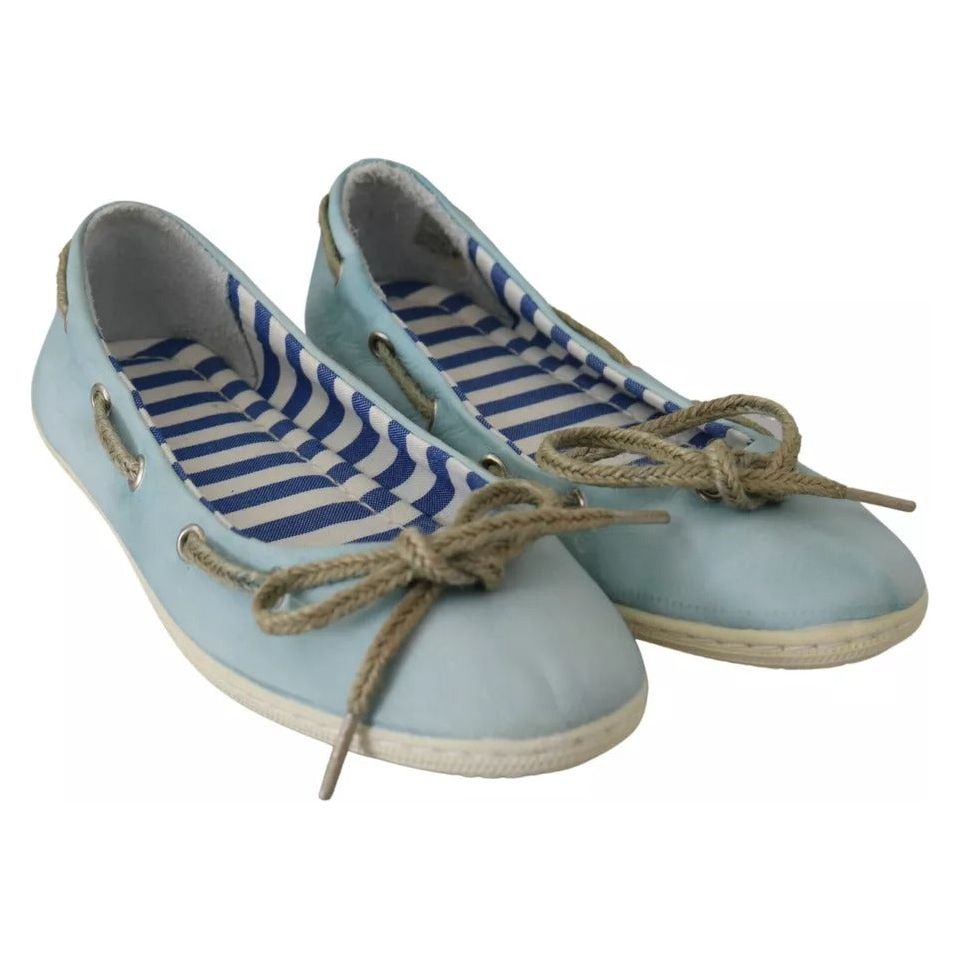 Pantofola D'Oro Minnesota Blue Stripe Flat Slip-On Shoes LA8323-36