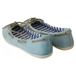 Pantofola D'Oro Minnesota Blue Stripe Flat Slip-On Shoes LA8323-36