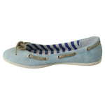 Pantofola D'Oro Minnesota Blue Stripe Flat Slip-On Shoes LA8323-36