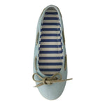 Pantofola D'Oro Minnesota Blue Stripe Flat Slip-On Shoes LA8323-36
