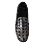 PINKO Silver Black Slip-on Sequence Design Sneakers Shoes LA8326-39