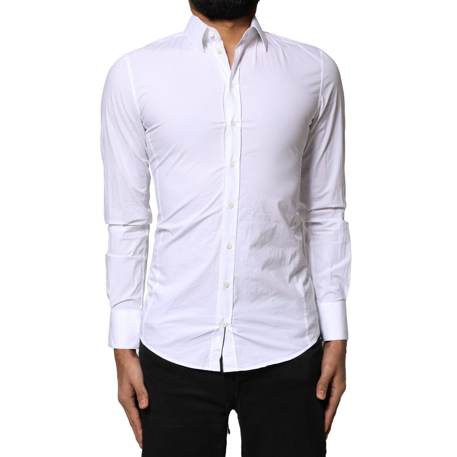 Dolce & Gabbana White SICILIA Cotton Formal Men Dress Shirt