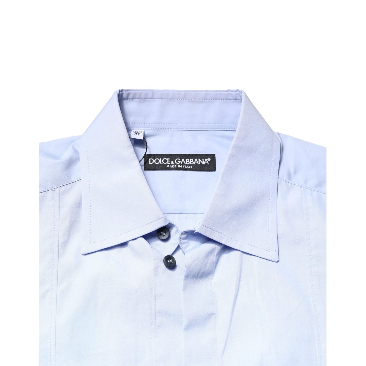 Dolce & Gabbana Light Blue Cotton Long Sleeves Dress Shirt