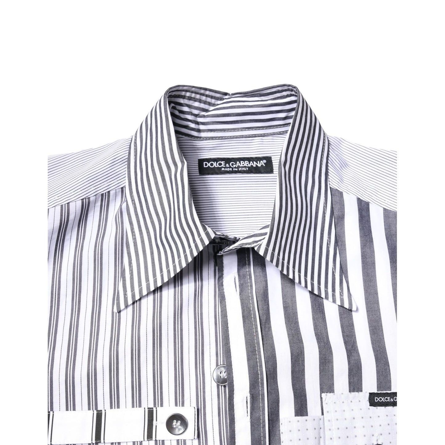 Dolce & Gabbana Multicolor Striped Button Down Casual Shirt