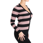 Dolce & Gabbana Pink Floral Cashmere Cardigan Sweater