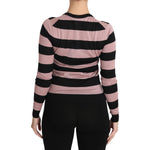 Dolce & Gabbana Pink Floral Cashmere Cardigan Sweater