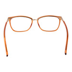 Guess Orange Women Glasses Frame, full-rim rectangle style with plastic material and spring hinge, featuring a 54mm lenses width.