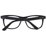 Guess Brown Unisex Glasses Frame, plastic full-rim with square style and demo lenses. Includes branded case.
