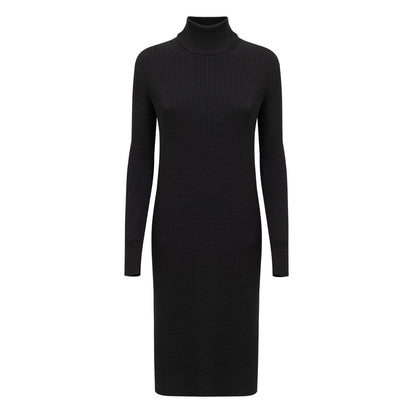 Bottega Veneta Black Wool Long Dress