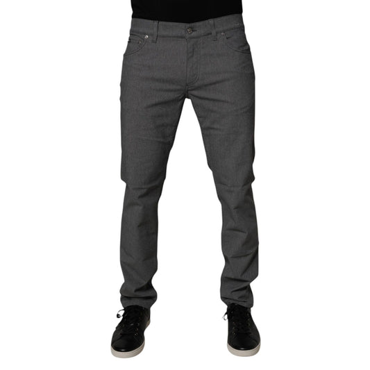 Dolce & Gabbana Gray Cotton Stretch Skinny Denim Jeans PAN75206-52