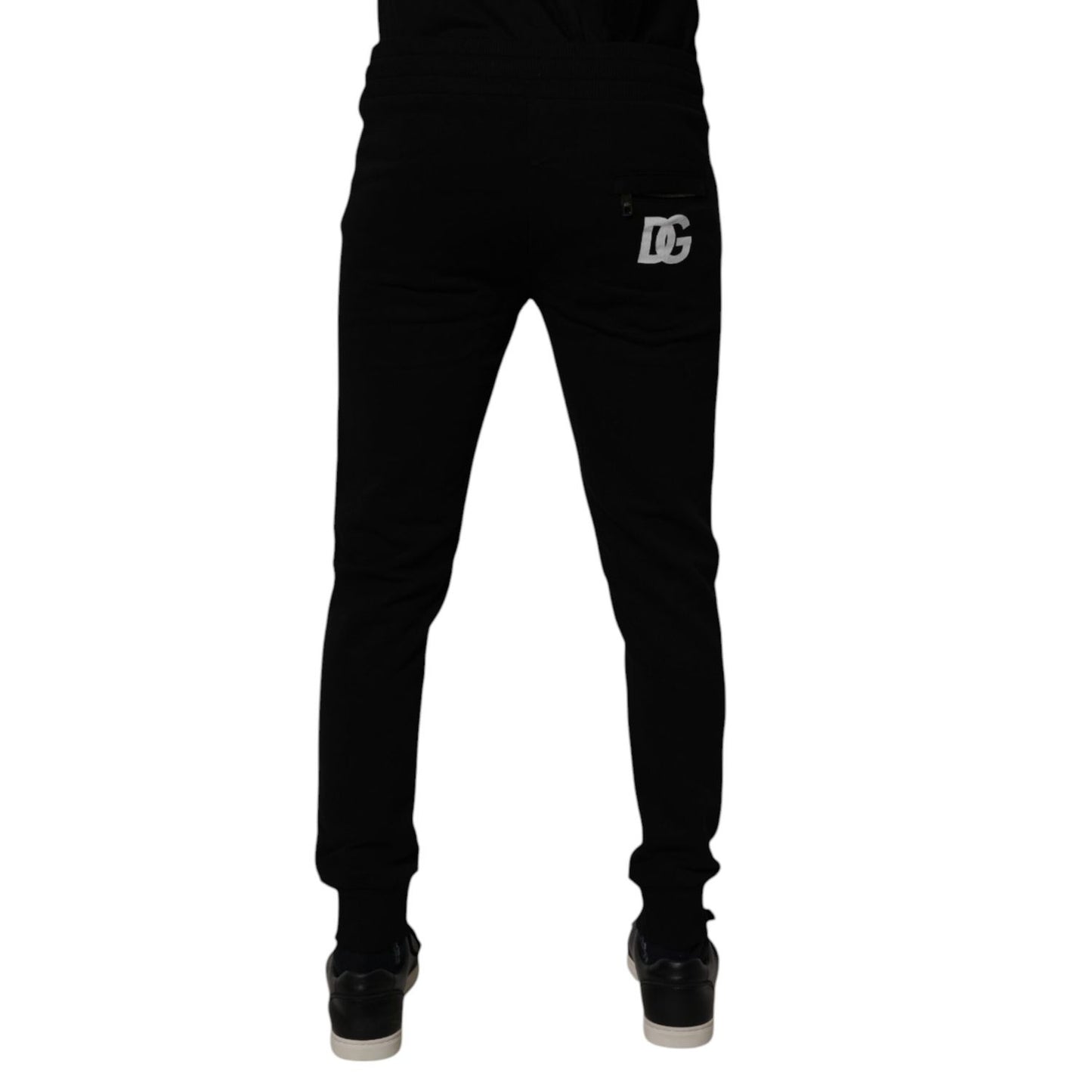 Dolce & Gabbana Black Cotton Jogger Sweatpants Pants