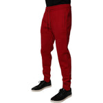 Dolce & Gabbana Red DG Logo Cotton Jogger Men Sweatpants Pants