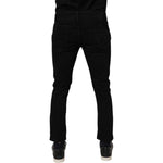 Dolce & Gabbana Black Cotton Stretch Skinny Men Denim Jeans