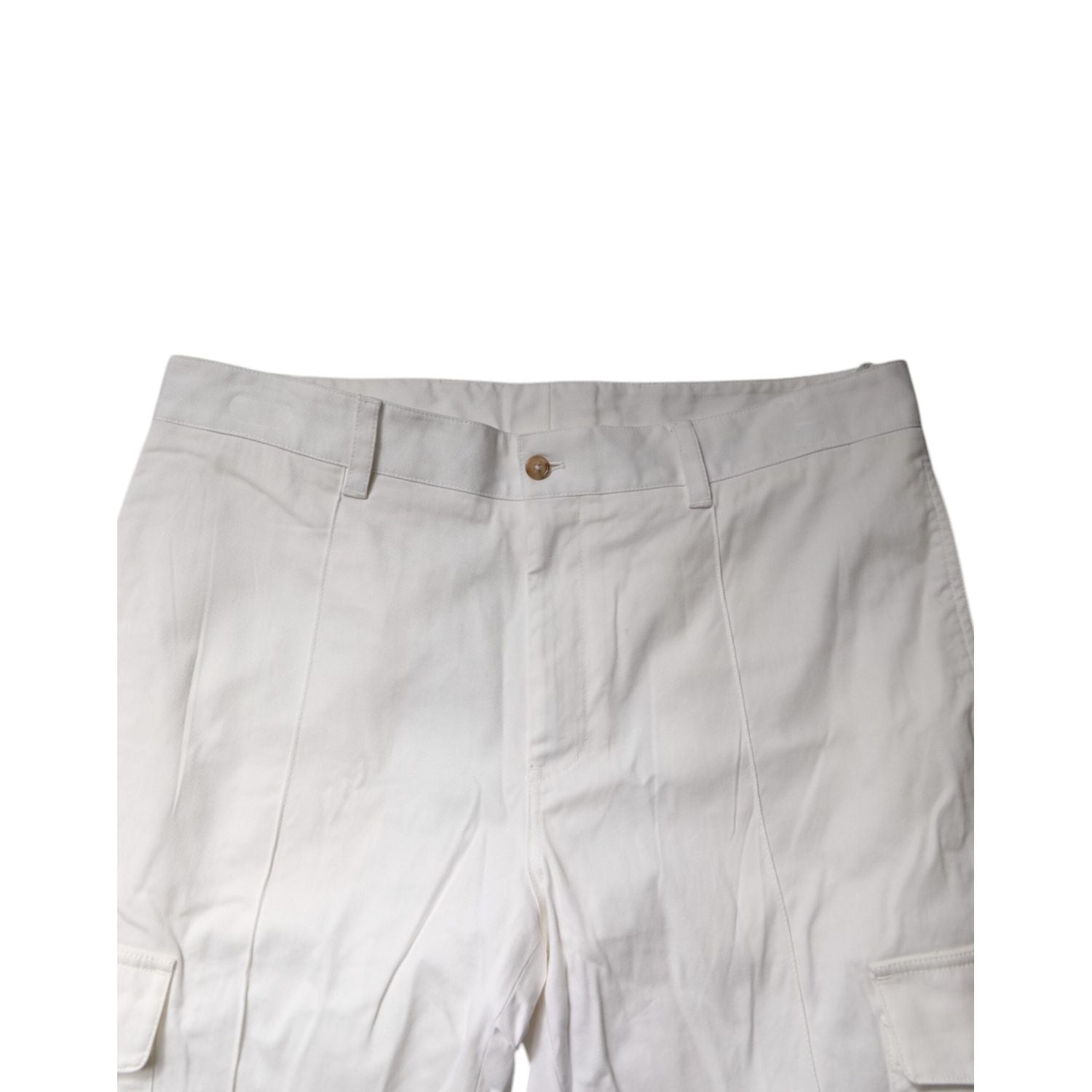Dolce & Gabbana White Cotton Jogger Cargo Skinny Pants