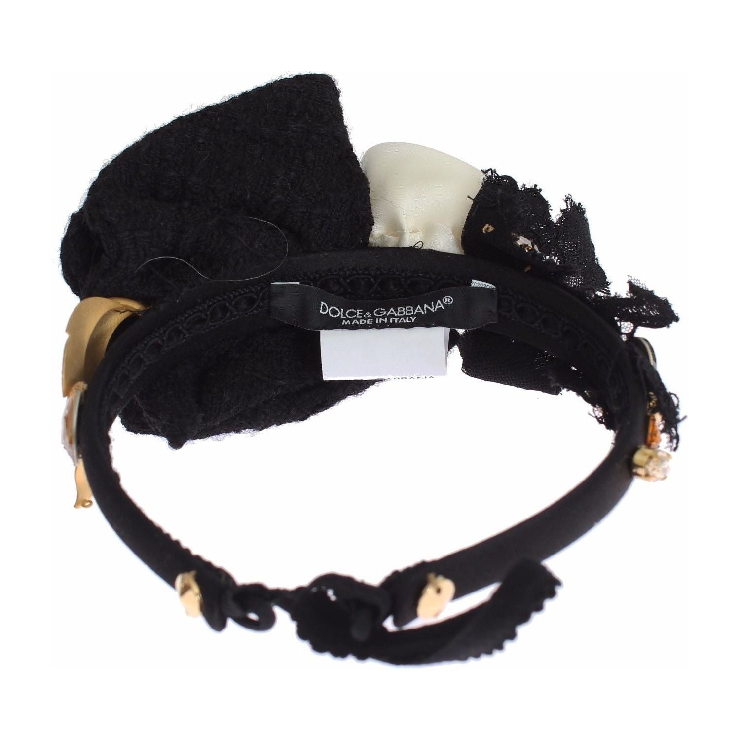 تاج حريري أنيق مزين بالكريستال من دولتشي آند غابانا