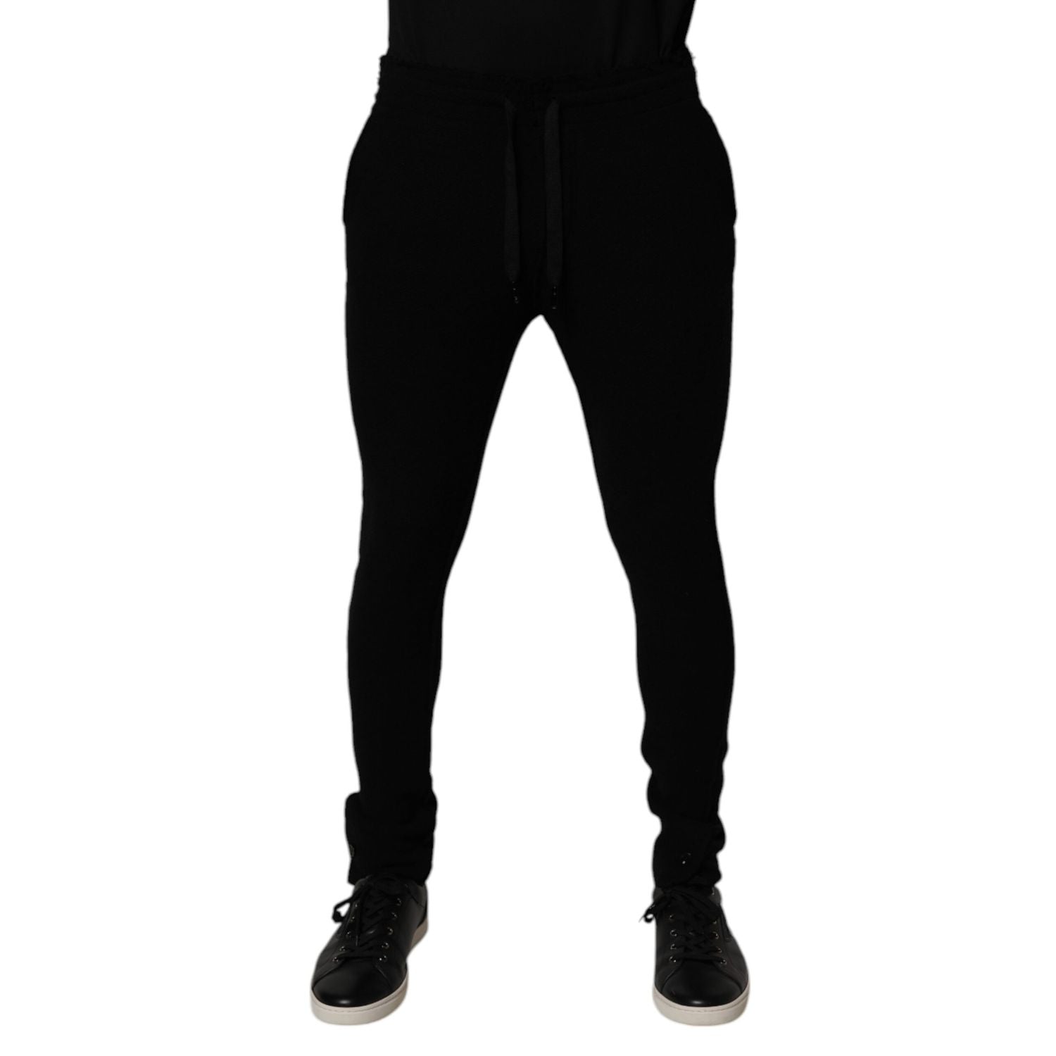 Dolce & Gabbana Black Cashmere Jogger Men Sweatpants Pants