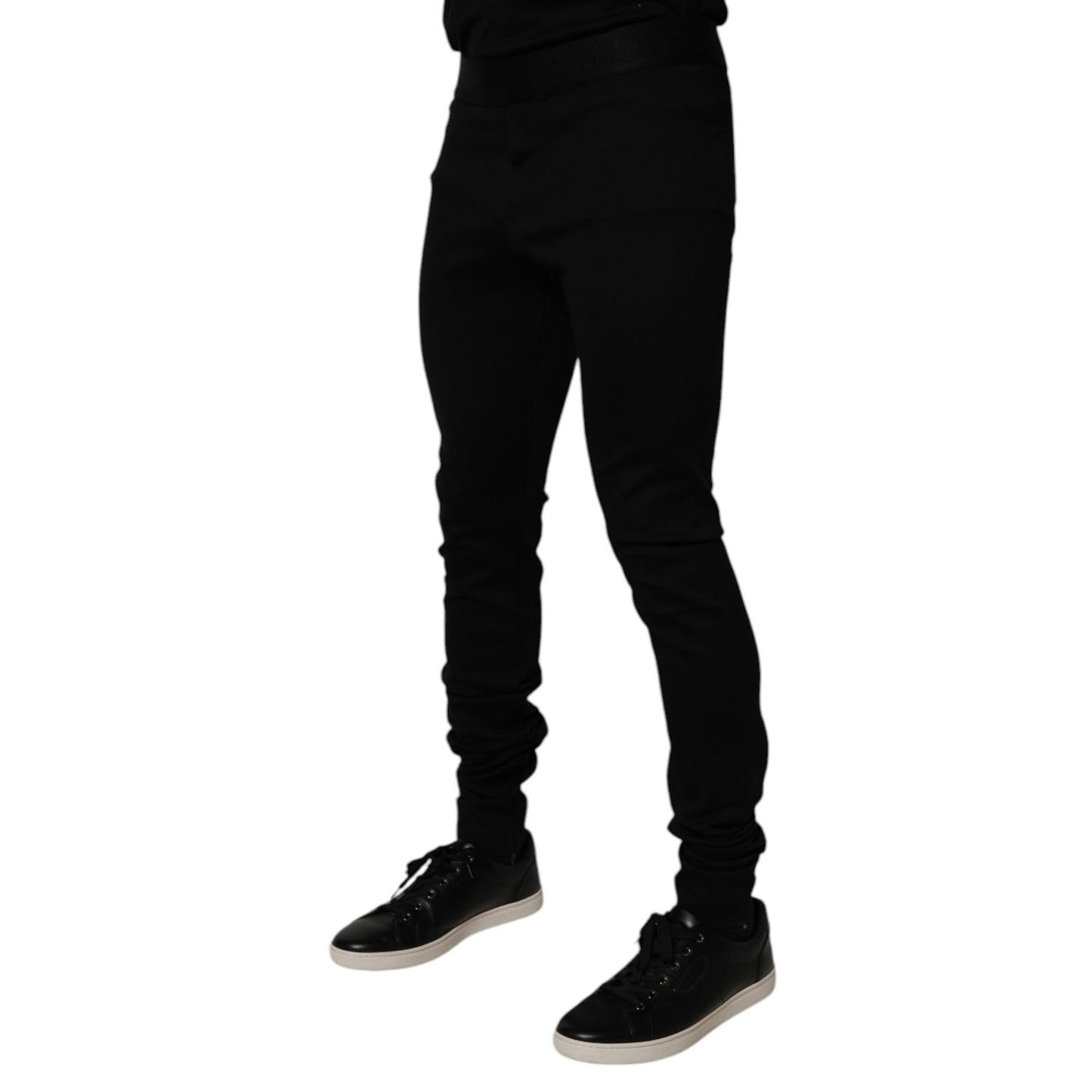 Dolce & Gabbana Black Cotton Jogger Men Sweatpants Pants