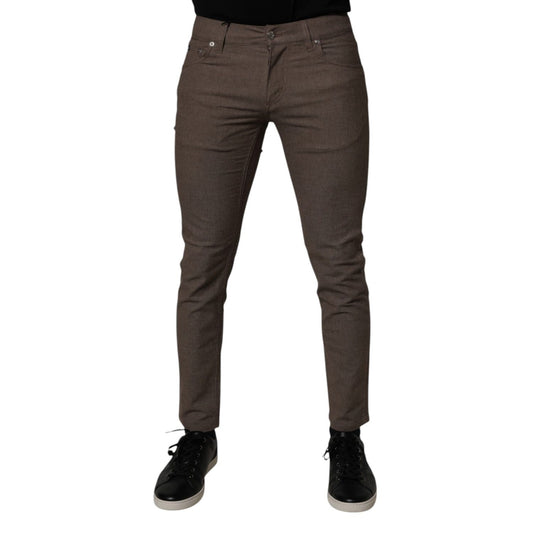 Dolce & Gabbana Brown Cotton Stretch Chino Pants PAN75203-46